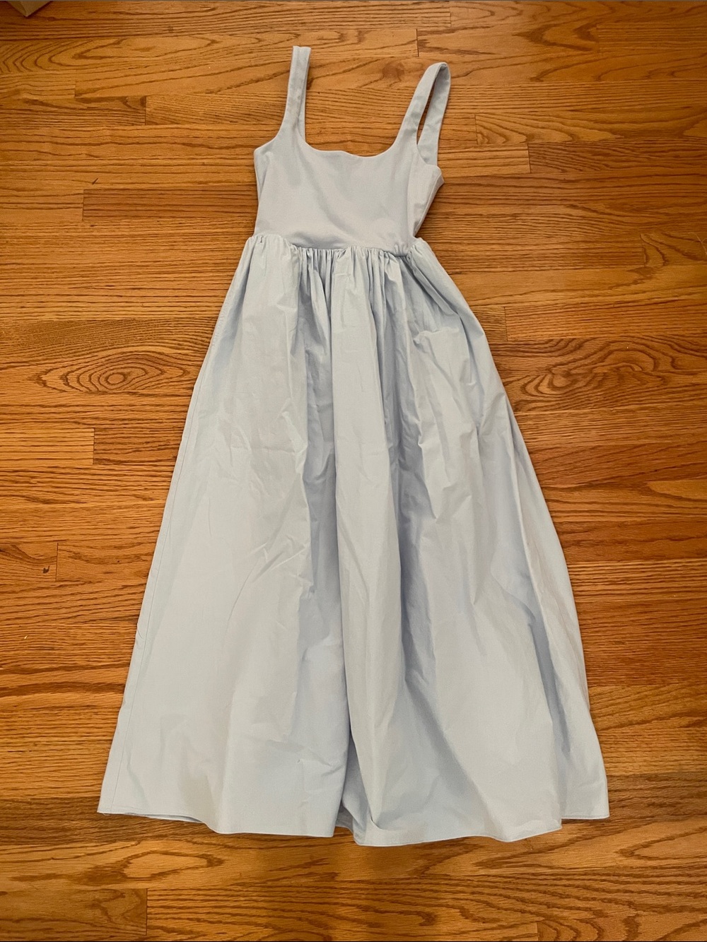 Sophie Rue Light Blue Sleeveless Square-Neck Maxi Dress